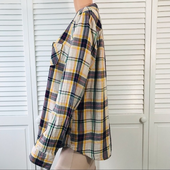 2/$25 MERONA White Plaid Button Down Shirt Size XXL - Picture 4 of 8